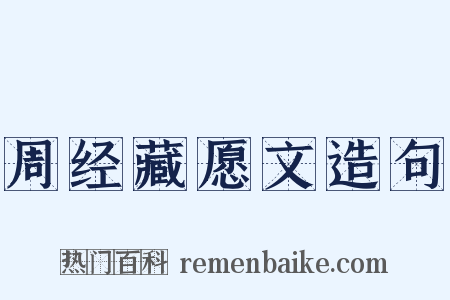 周经藏愿文造句是什么意思的图片